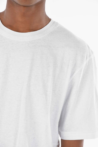 Solid Color Linen and Cotton STUART T-shirt
