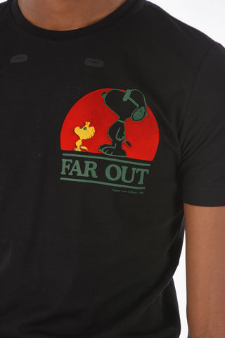 Crew-neck T-shirt with Velvet Print