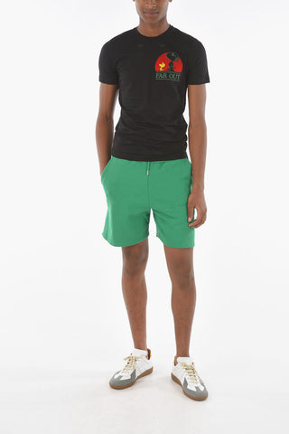 Crew-neck T-shirt with Velvet Print