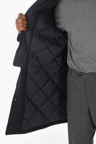 CC COLLECTION O.WEAR Cappotto Hoodie Trapuntato con Chest Piece Removibile