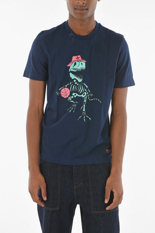 Cotton 5 DINO Crew-neck T-shirt with Print
