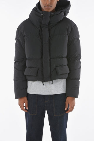 Snap Buttons Down Jacket with Hood