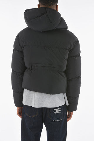Snap Buttons Down Jacket with Hood