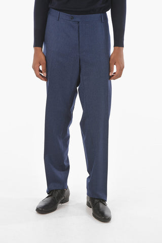 Virgin Wool ACADEMY Chalkstriped Suit with Notch Lapel