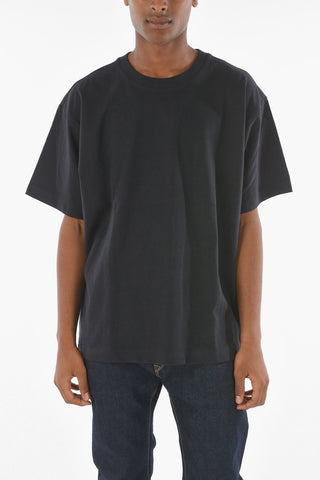 Solid Color Cotton Crew-Neck T-shirt