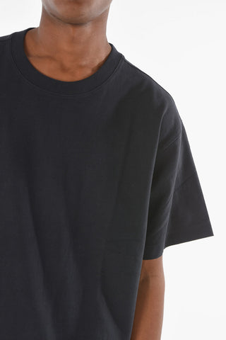Solid Color Cotton Crew-Neck T-shirt