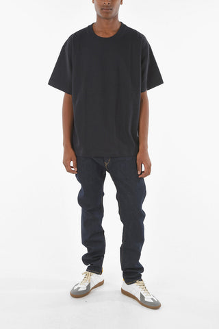 Solid Color Cotton Crew-Neck T-shirt