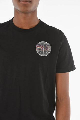 T-shirt Girocollo AKIO a Tinta unita con Stampa