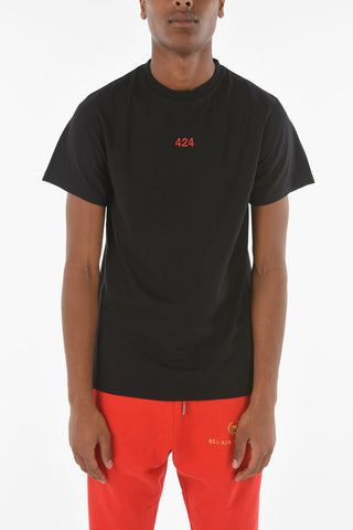 Cotton Crew-Neck T-shirt with Logo