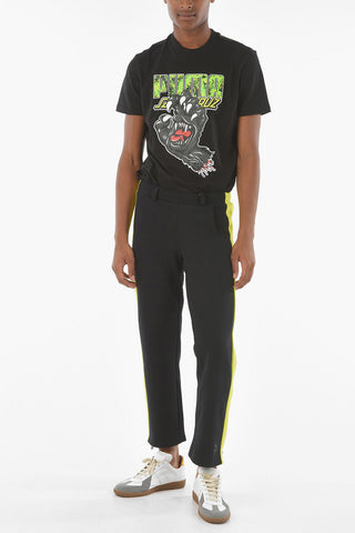 ADER contrasting band side zip 3 pockets pants