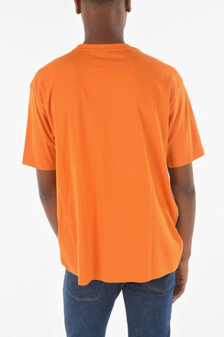 Maxi Printed Front Dropped Shoulder DAMON Crew-neck T-shirt