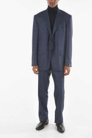 Bird's eye Patterned LEADER Suit with Notch Lapel