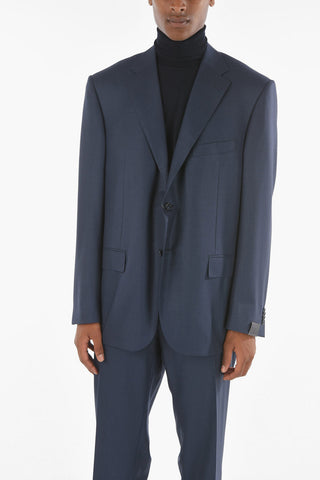 Bird's eye Patterned LEADER Suit with Notch Lapel