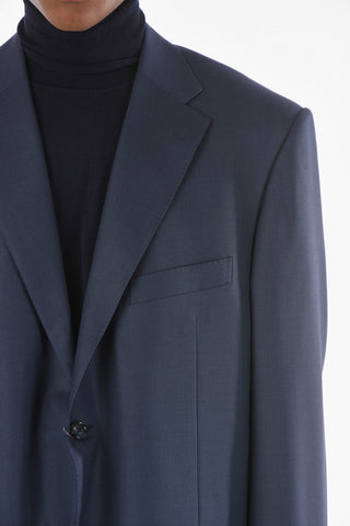 Bird's eye Patterned LEADER Suit with Notch Lapel