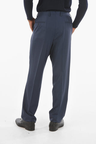 Bird's eye Patterned LEADER Suit with Notch Lapel