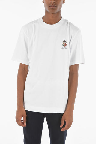 T-shirt TORBEN A Tinta Unita con Stampa Laterale