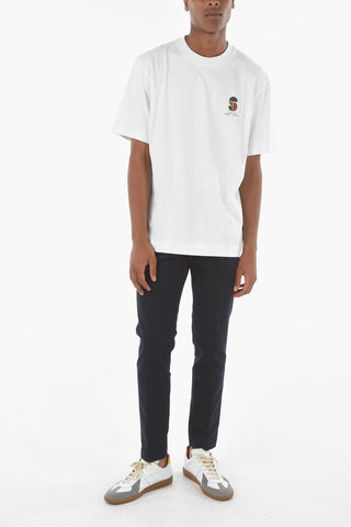 T-shirt TORBEN A Tinta Unita con Stampa Laterale