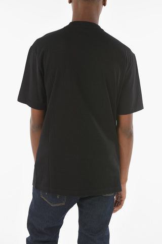 Oversized Fit LUDVING Crew-neck T-shirt with Velvet Print