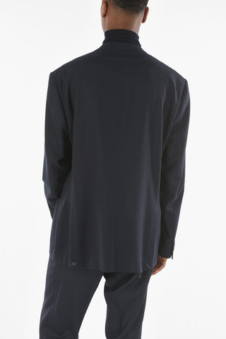 Hopsack Virgin Wool GATE Lined Blazer with Notch Lapel