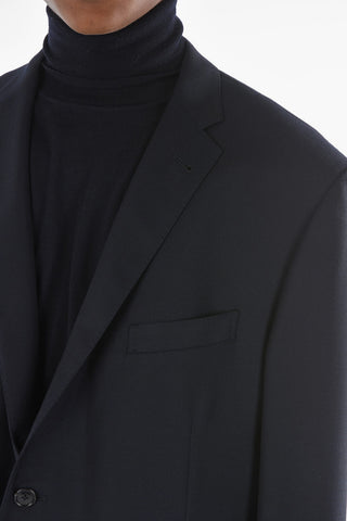 Hopsack Virgin Wool GATE Lined Blazer with Notch Lapel