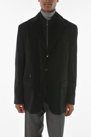 ID Ribbed Velour IDENTITY Blazer with Removable Chest Piece