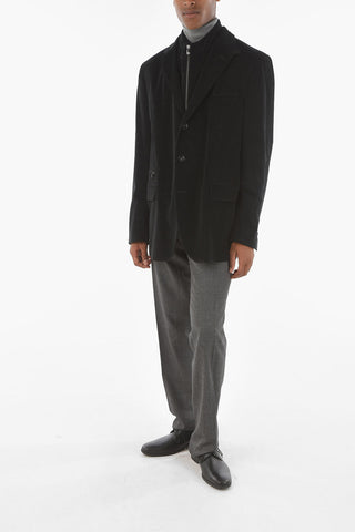 ID Ribbed Velour IDENTITY Blazer with Removable Chest Piece