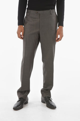 Extrafine Virgin Wool ACADEMY Straight-leg Pants
