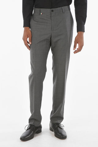 HOMME 4 Pocket Virgin Wool Blend Pants