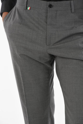 HOMME 4 Pocket Virgin Wool Blend Pants