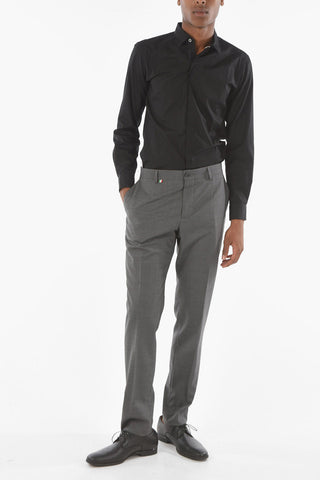 HOMME 4 Pocket Virgin Wool Blend Pants