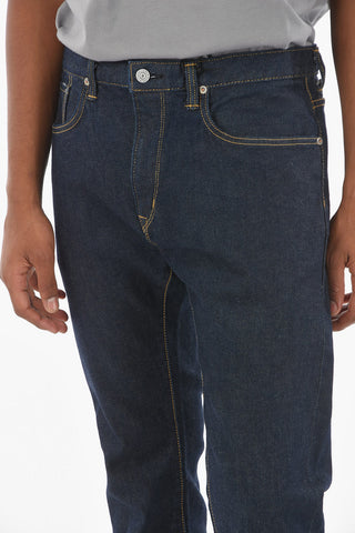 16cm Stretch Denim Slim Tapared Jeans