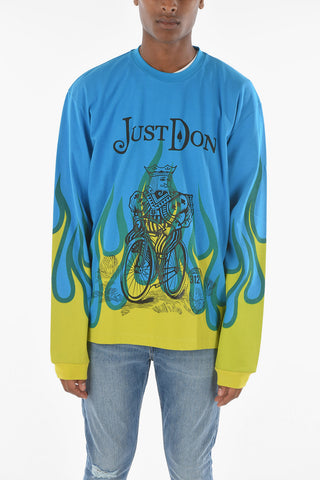 Printed Long Sleeve Crew-Neck T-shirt