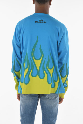 Printed Long Sleeve Crew-Neck T-shirt