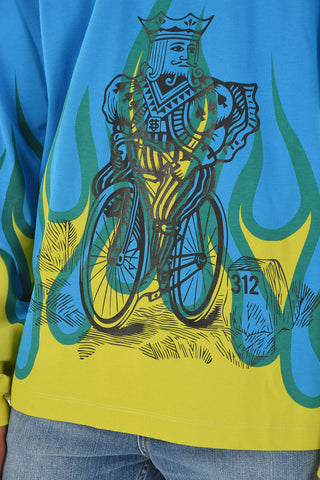 Printed Long Sleeve Crew-Neck T-shirt
