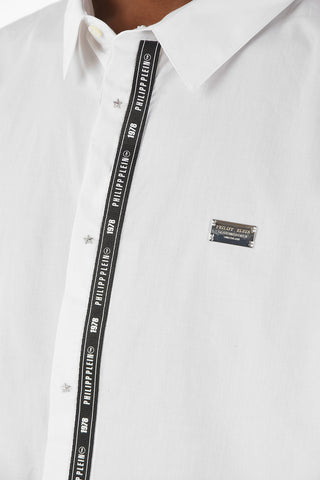 CRYSTAL CUT Logo Band Straight Fit Shirt