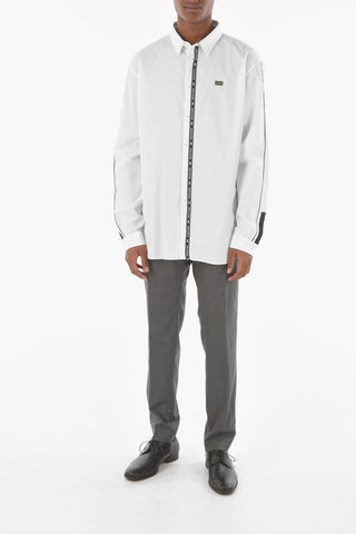 CRYSTAL CUT Logo Band Straight Fit Shirt
