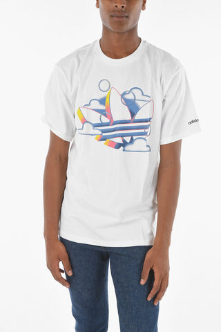 Frontal Printed SUMMER TREFOIL Crew-neck T-shirt
