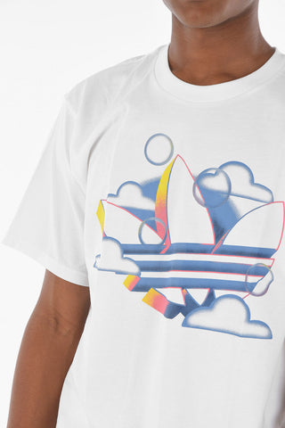 Frontal Printed SUMMER TREFOIL Crew-neck T-shirt