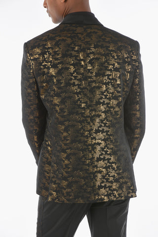 3-Piece CAMOUFLAGE Lurex Motif Suit