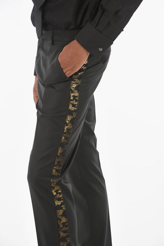 3-Piece CAMOUFLAGE Lurex Motif Suit