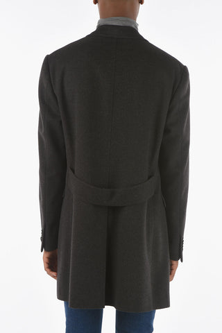 Virgin Wool Double Breasted Coat