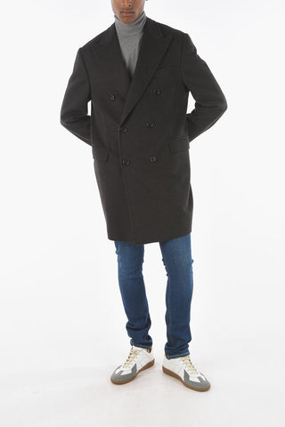 Virgin Wool Double Breasted Coat