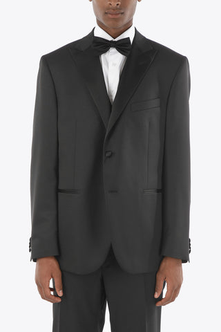 CC COLLECTION Virgin Wool Blend CERIMONY RIGHT Suit with Satin Peak Lapel