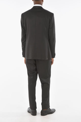 CC COLLECTION Virgin Wool Blend CERIMONY RIGHT Suit with Satin Peak Lapel