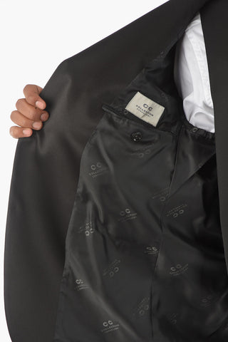 CC COLLECTION Virgin Wool Blend CERIMONY RIGHT Suit with Satin Peak Lapel