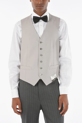 Extrafine Virgin Wool CERIMONIA 3-piece Suit with Peak Lapel