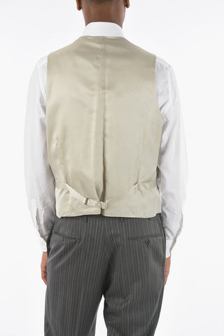Extrafine Virgin Wool CERIMONIA 3-piece Suit with Peak Lapel