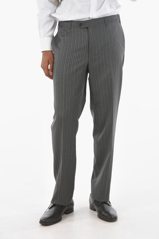 Extrafine Virgin Wool CERIMONIA 3-piece Suit with Peak Lapel
