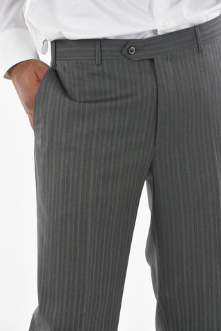 Extrafine Virgin Wool CERIMONIA 3-piece Suit with Peak Lapel