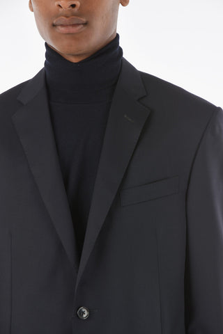 Virgin Wool ACADEMY Suit with Notch Lapel